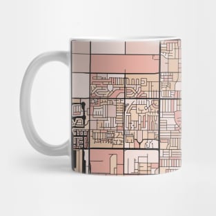 Oxnard Map Pattern in Soft Pink Pastels Mug